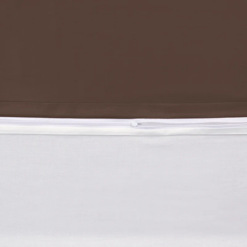 100% Baumwolle A-B Satin Bettwäsche - Braun