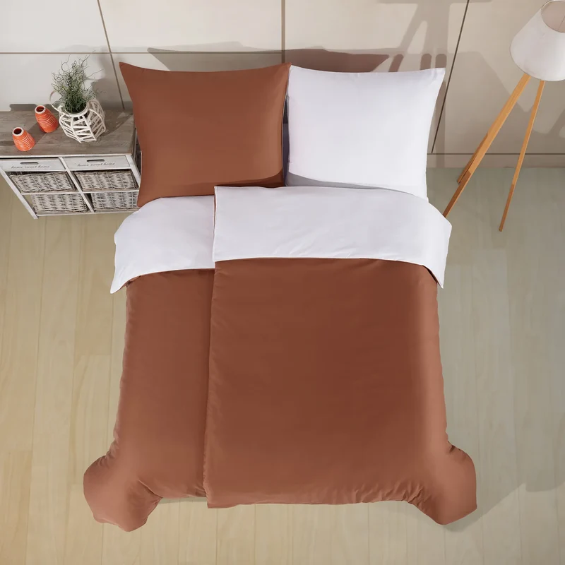100% Baumwolle A-B Satin Bettwäsche - Russet