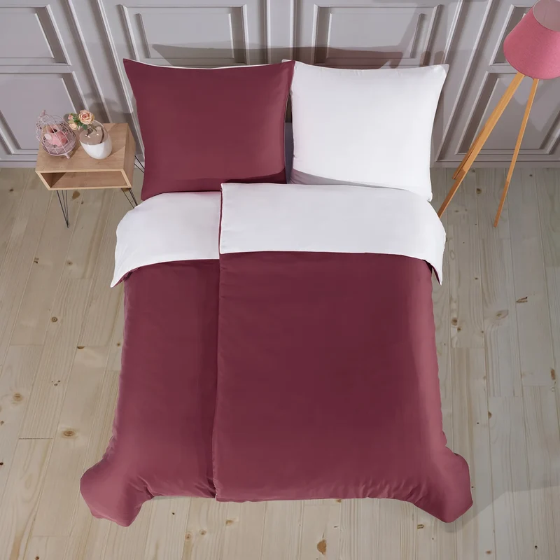 100% Baumwolle A-B Satin Bettwäsche - Sandy