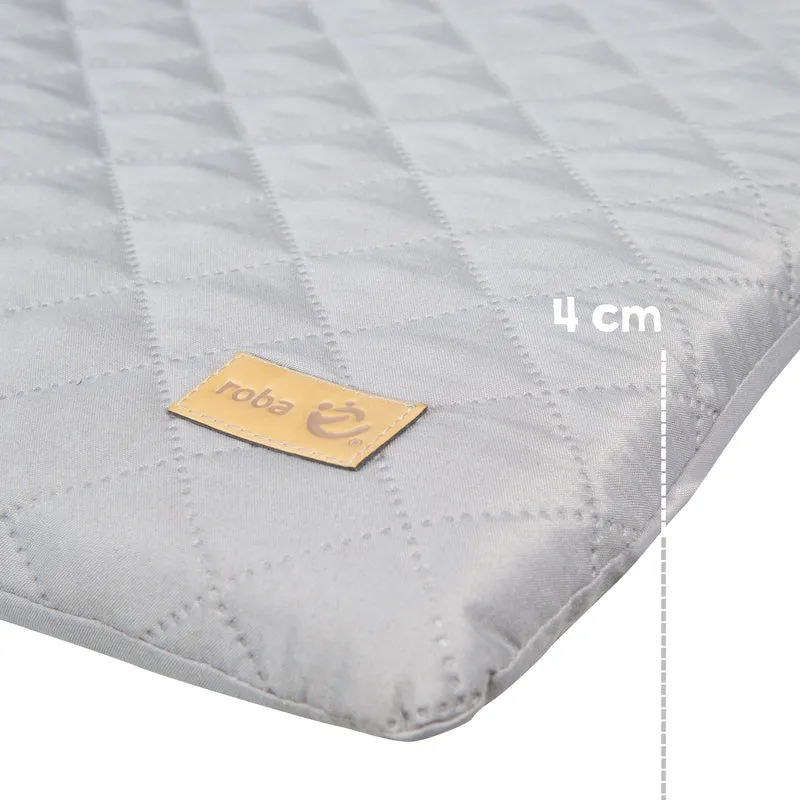 Hausbett 6-fach verstellbar inkl. passender Wickelplatte - in Weiß