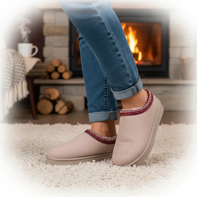 Gemütliche und schicke gewebte Schneestiefel für Damen für winterlichen Komfort