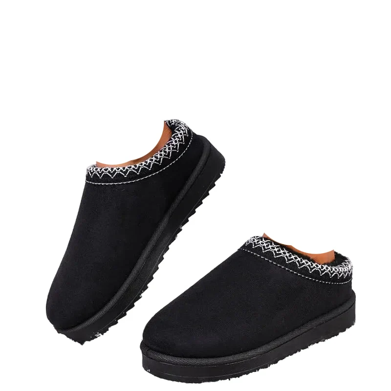 Gemütliche und schicke gewebte Schneestiefel für Damen für winterlichen Komfort