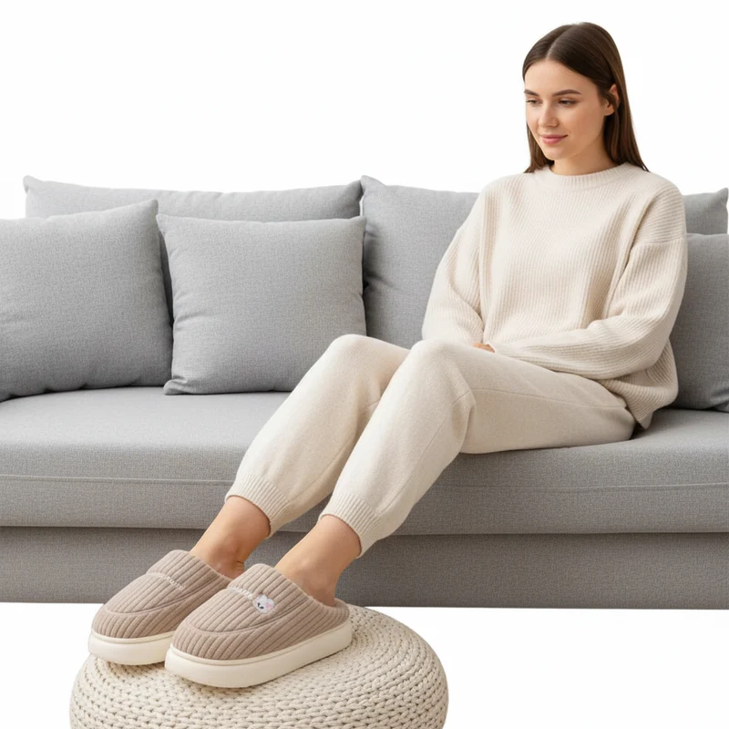 Warme Baumwollpantoffeln für Damen – Gemütlicher Komfort für drinnen in diesem Winter
