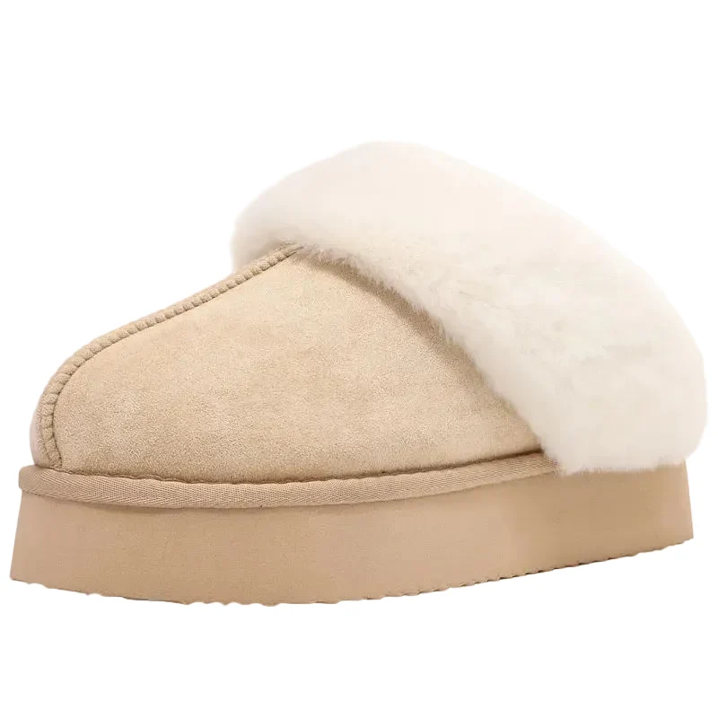 Kuschelige, flauschige Plateau-Slipper für Damen – Ultimativer Komfort und Stil für den Winter
