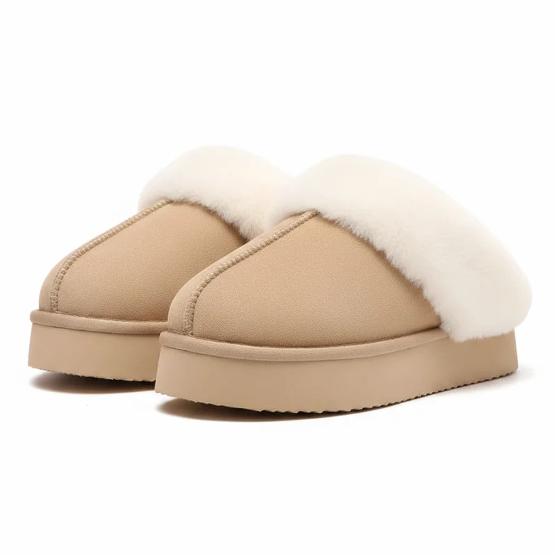 Kuschelige, flauschige Plateau-Slipper für Damen – Ultimativer Komfort und Stil für den Winter