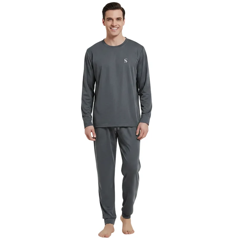 Herren-Loungewear-Set in Dunkelgrau – Ultimativer Komfort zum Entspannen