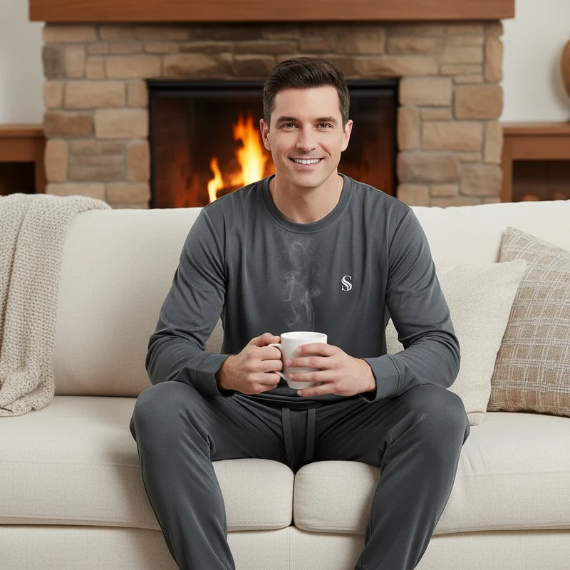 Herren-Loungewear-Set in Dunkelgrau – Ultimativer Komfort zum Entspannen