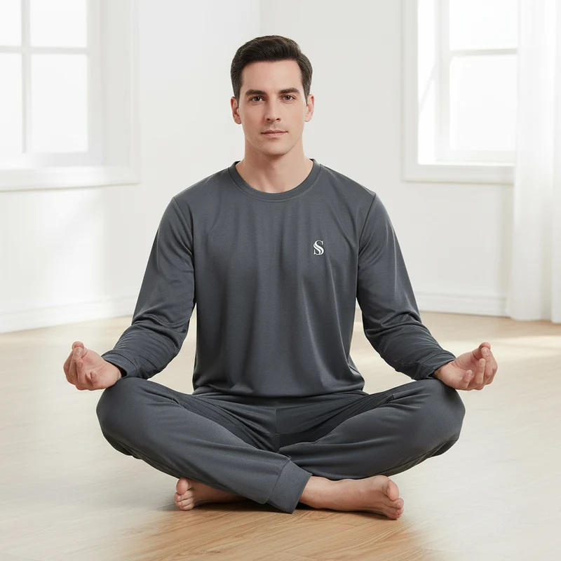 Herren-Loungewear-Set in Dunkelgrau – Ultimativer Komfort zum Entspannen