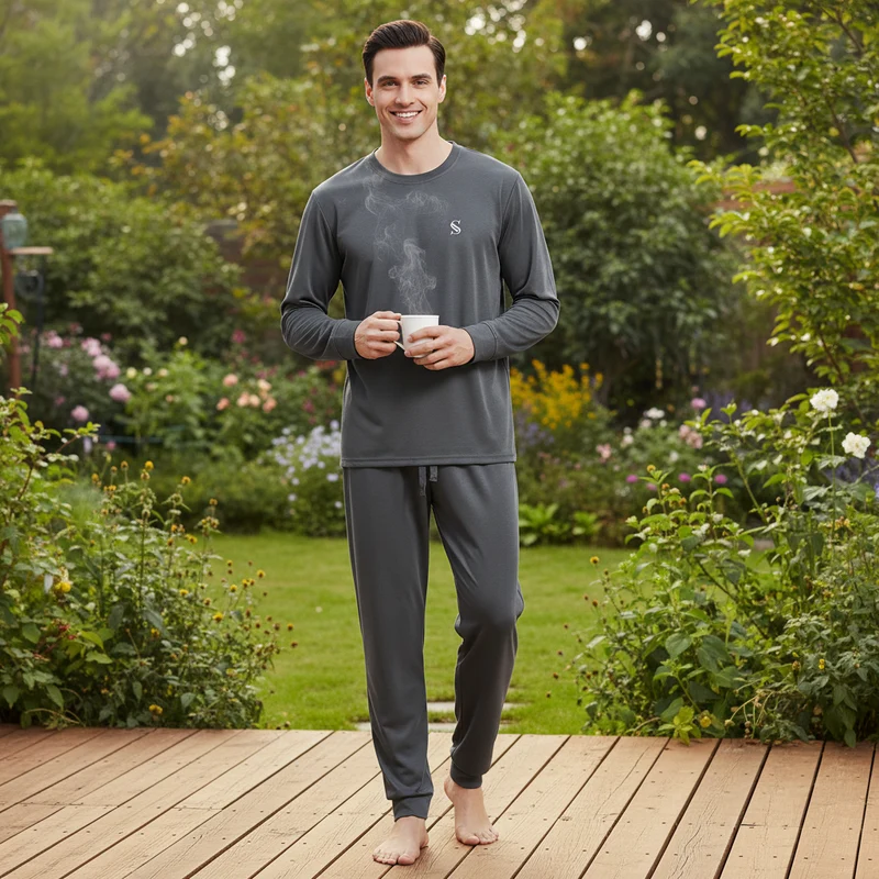 Herren-Loungewear-Set in Dunkelgrau – Ultimativer Komfort zum Entspannen