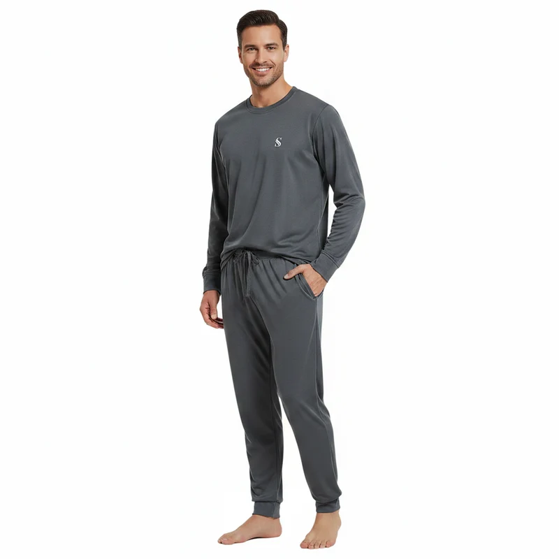 Herren-Loungewear-Set in Dunkelgrau – Ultimativer Komfort zum Entspannen