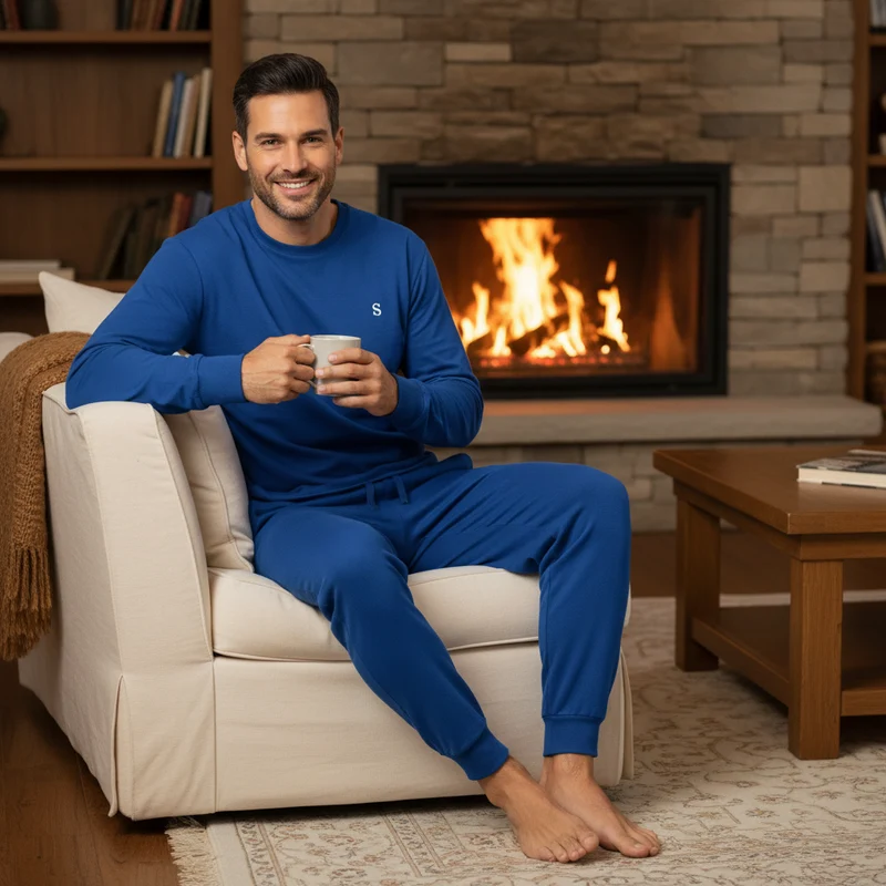 Hochwertiges Loungewear-Set für Herren aus gebürstetem Stoff – für mehr Komfort