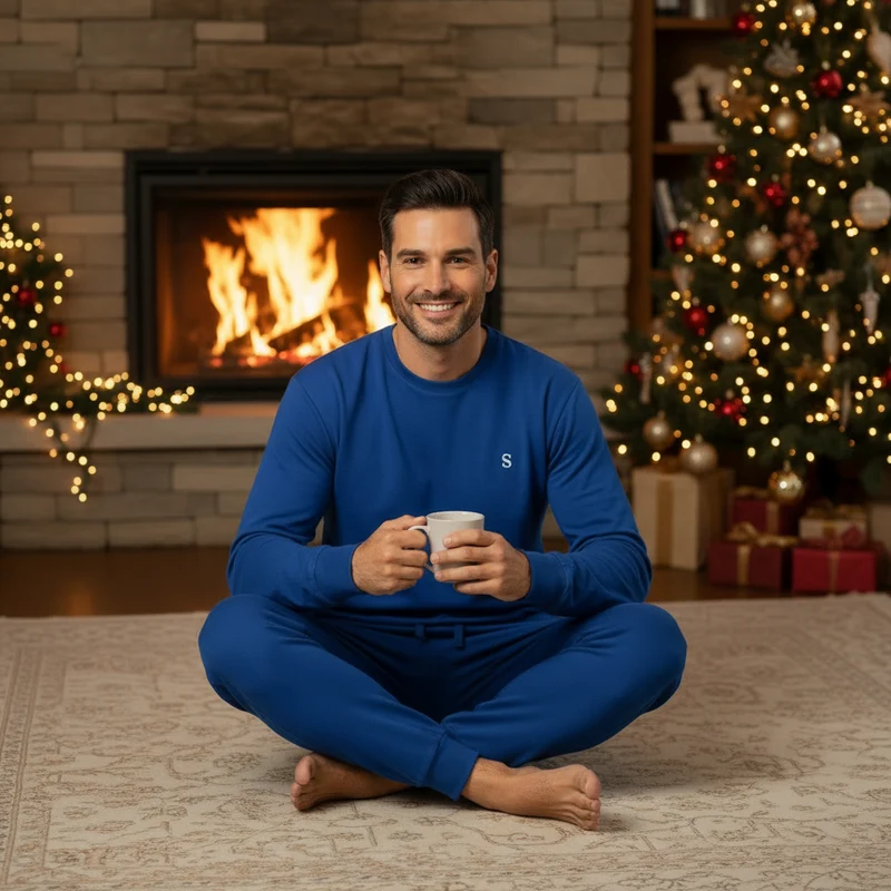 Hochwertiges Loungewear-Set für Herren aus gebürstetem Stoff – für mehr Komfort