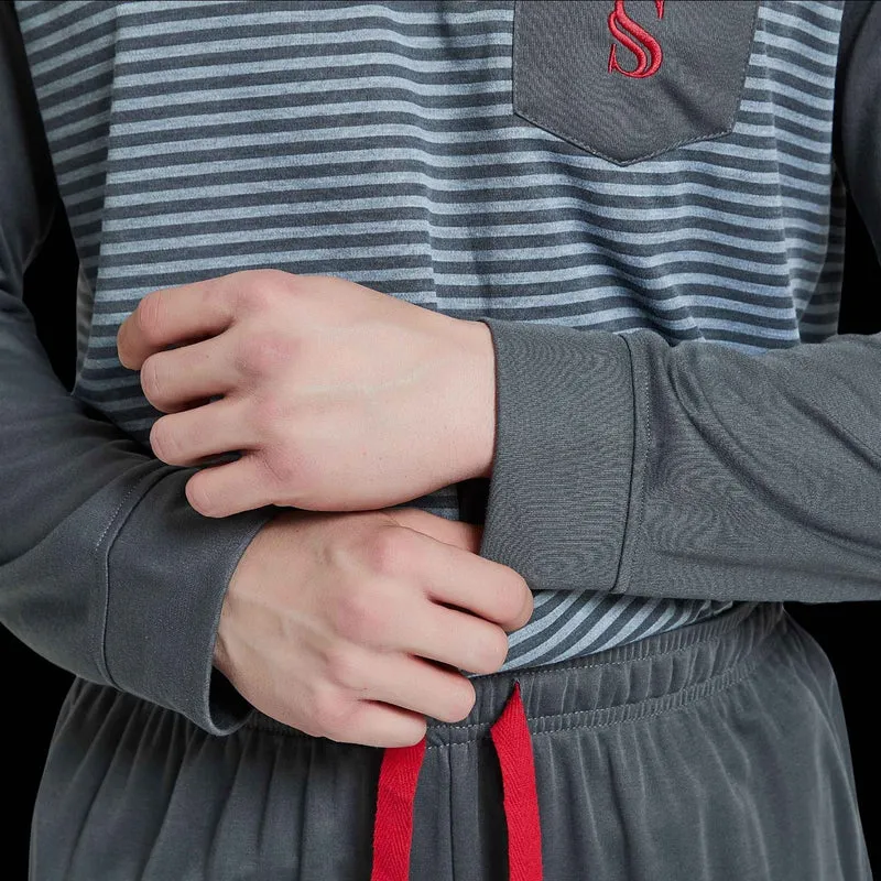 Herren-Pyjama-Sets aus gebürstetem Leder – Ultimativer Komfort für gemütliche Nächte