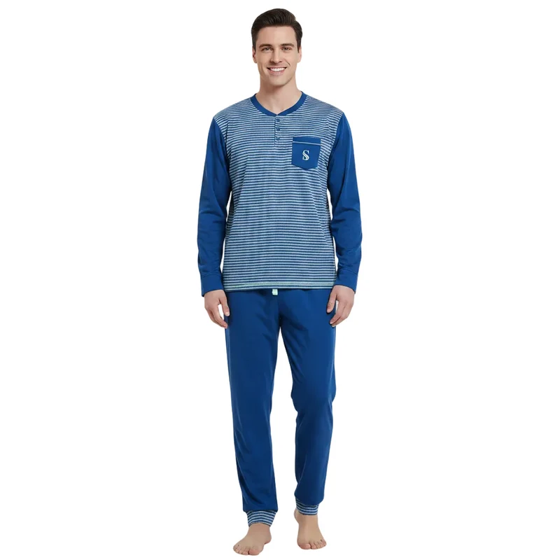 Herren-Pyjama-Sets aus gebürstetem Leder – Ultimativer Komfort für gemütliche Nächte