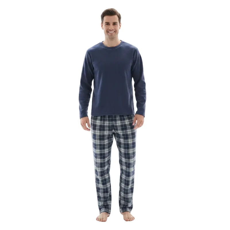 Thermopyjama-Set für Herren mit Baumwollhose, erhältlich in den Größen M-XXL