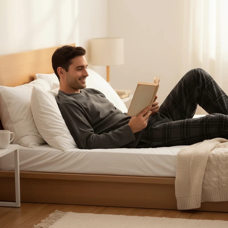 Flauschiger Fleece-Pyjama für Herren – Grau kariertes, kuscheliges Thermopyjama-Set für ultimativen Komfort