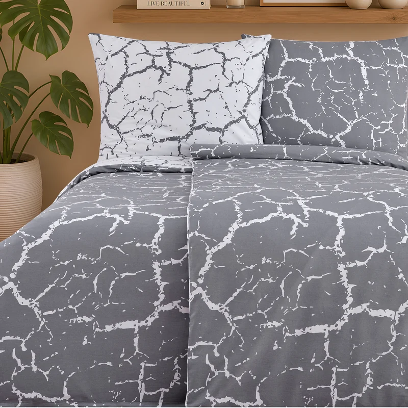 100% Baumwolle Renforcé Bettwäsche - Mercer Grey