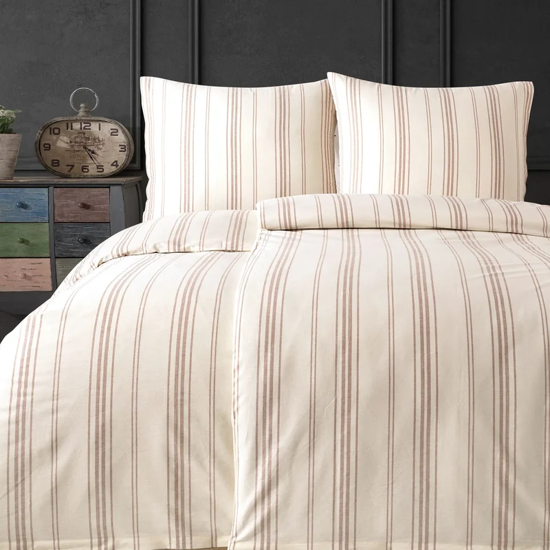 100% Baumwolle Natural Bettwäsche - Beige