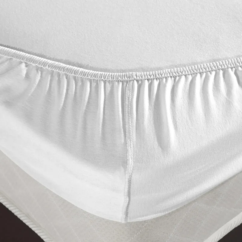 100% Baumwolle Jersey Spanbetttuch - Weiß