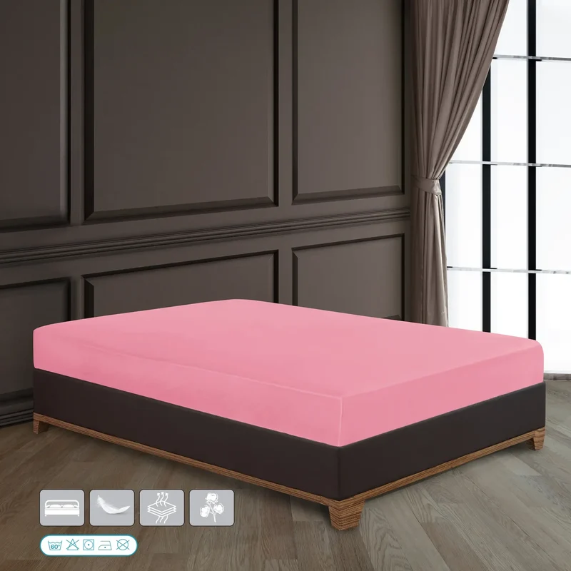 100% Baumwolle Jersey Spanbetttuch - Rosa