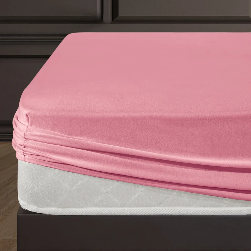 100% Baumwolle Jersey Spanbetttuch - Rosa