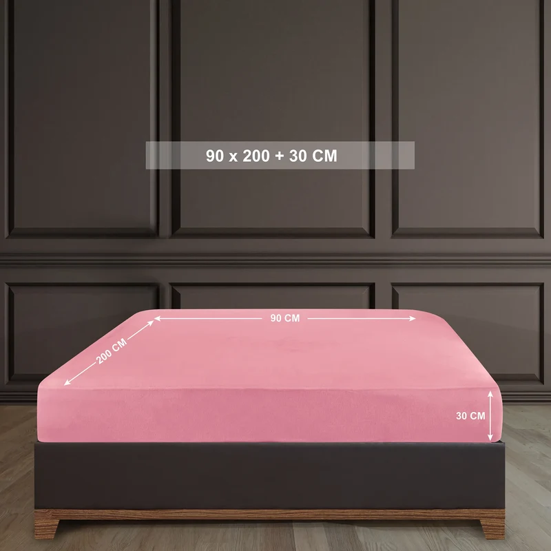 100% Baumwolle Jersey Spanbetttuch - Rosa