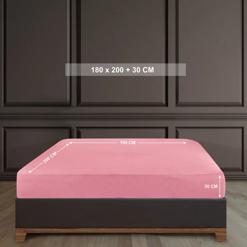 100% Baumwolle Jersey Spanbetttuch - Rosa