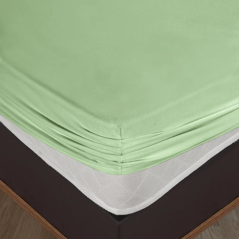 100% Baumwolle Jersey Spanbetttuch - Grün