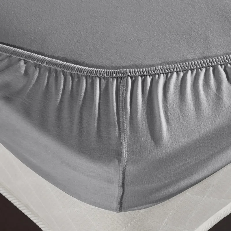 100% Baumwolle Jersey Spanbetttuch - Grau
