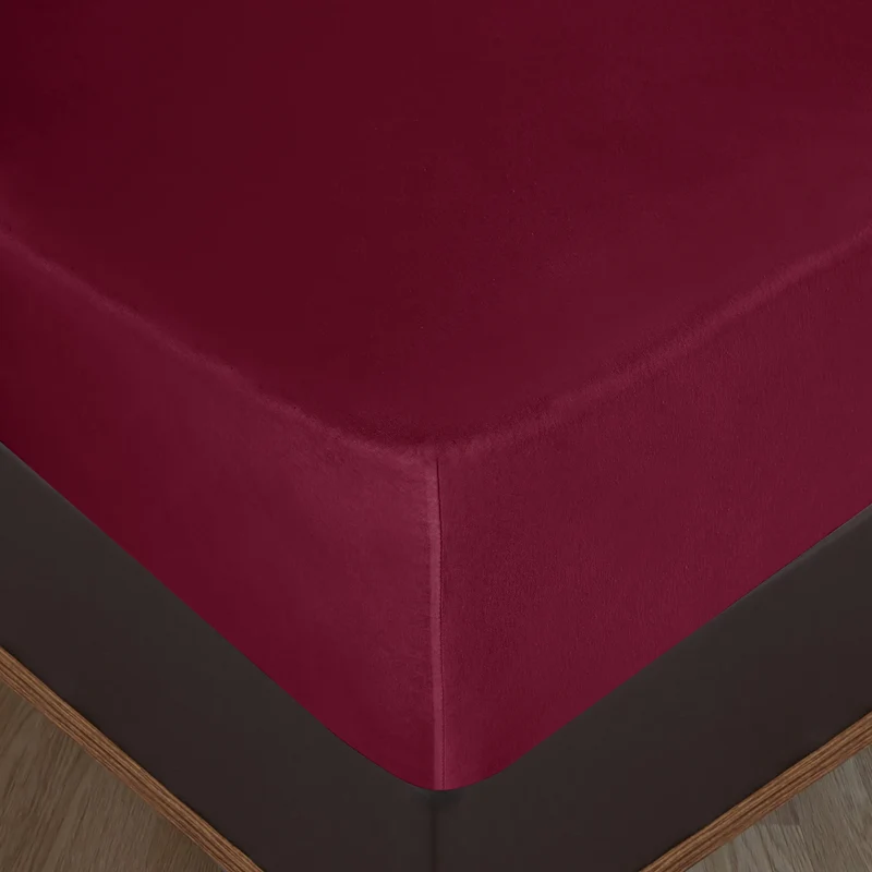 100% Baumwolle Jersey Spanbetttuch - Bordeaux