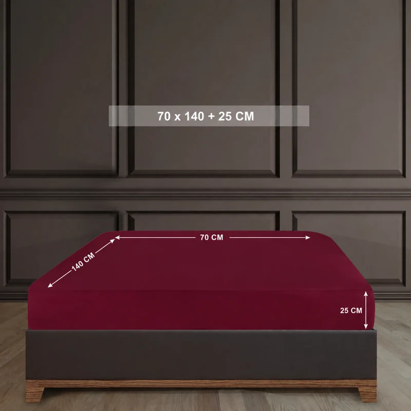 100% Baumwolle Jersey Spanbetttuch - Bordeaux