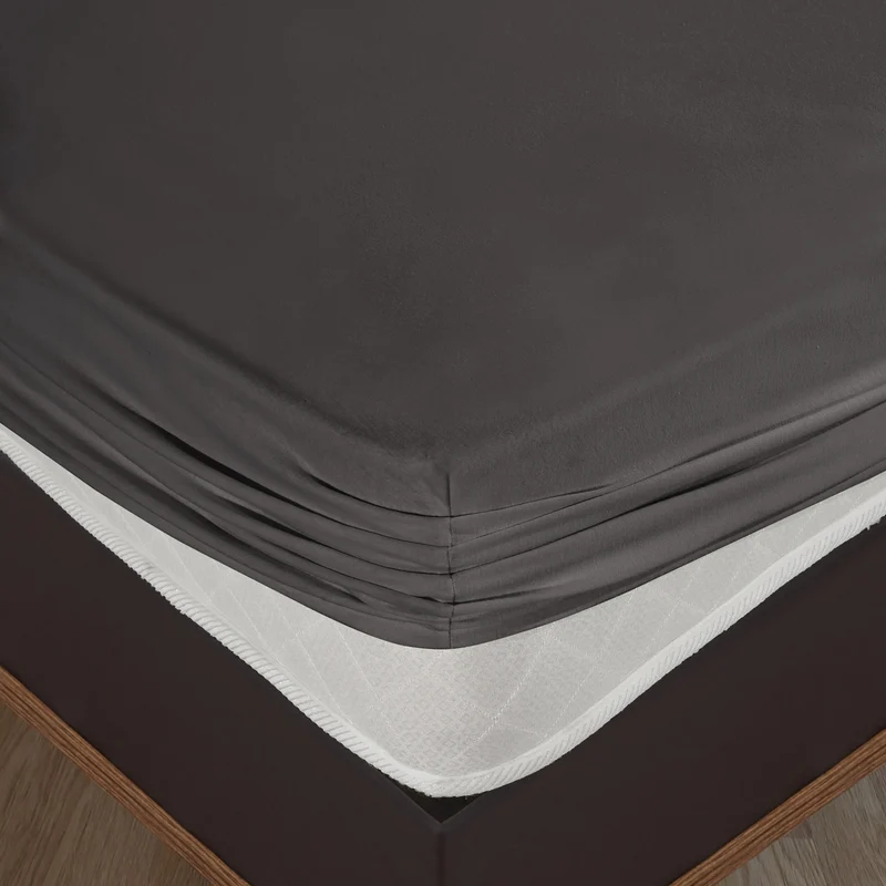 100% Baumwolle Jersey Spanbetttuch - Anthrazit
