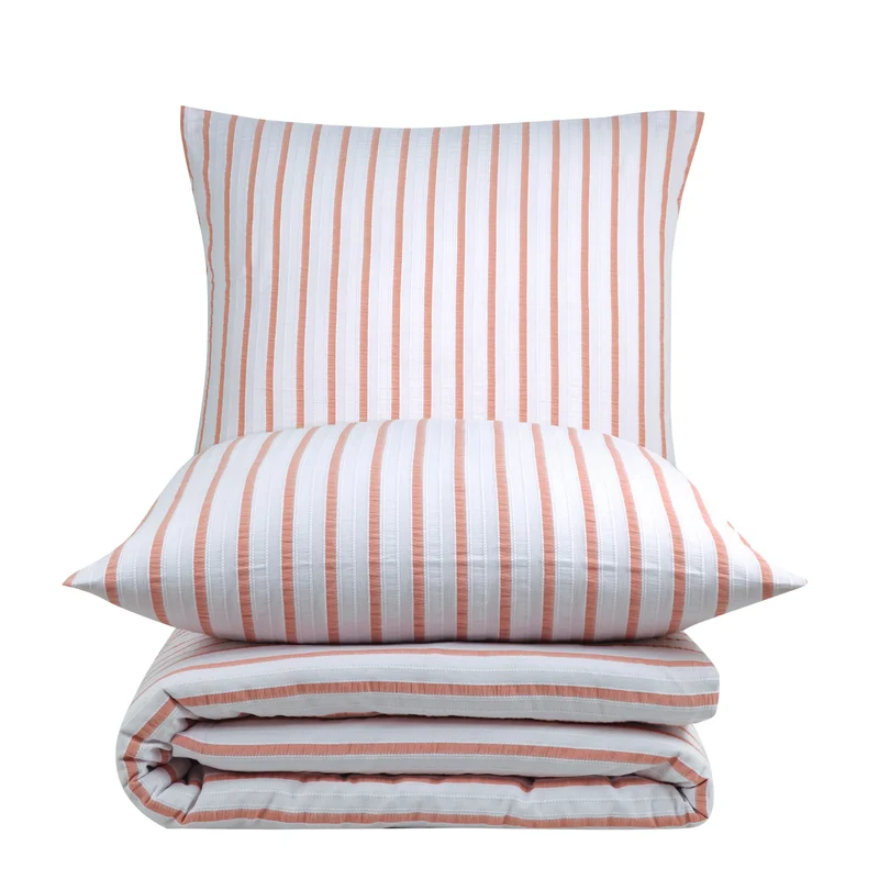 100% Baumwolle Natural Bettwäsche Vintage - Lachsfarben