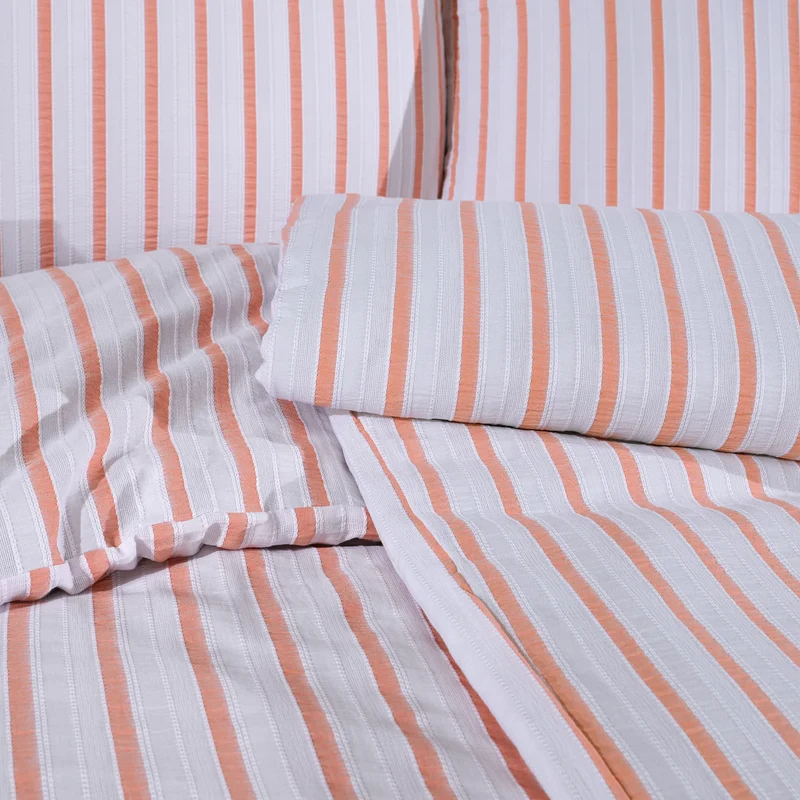 100% Baumwolle Natural Bettwäsche Vintage - Lachsfarben