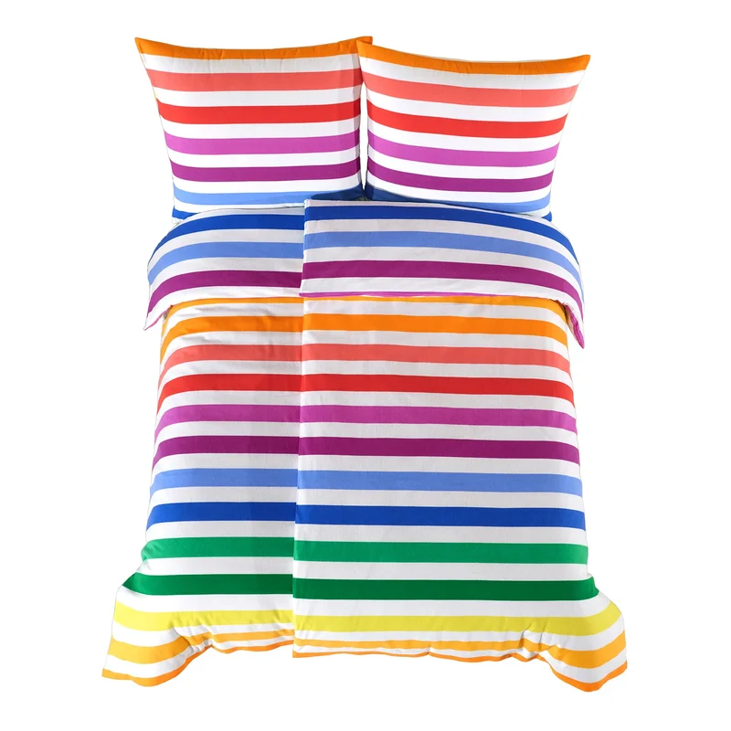 100% Baumwolle Biber Bettwäsche - Rainbow Shine