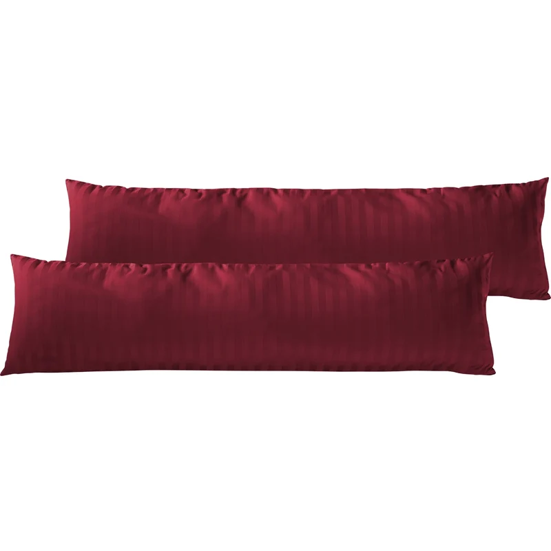 Mako Satin Kissenbezug Damast Streifen - Pure Label - Anthrazit - 40x40cm