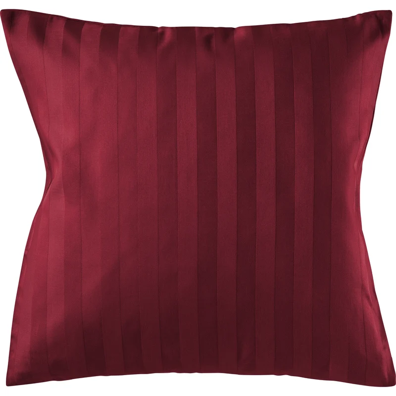 Mako Satin Kissenbezug Damast Streifen - Pure Label - Anthrazit - 40x40cm