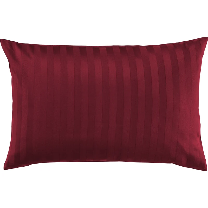 Mako Satin Kissenbezug Damast Streifen - Pure Label - Anthrazit - 40x40cm