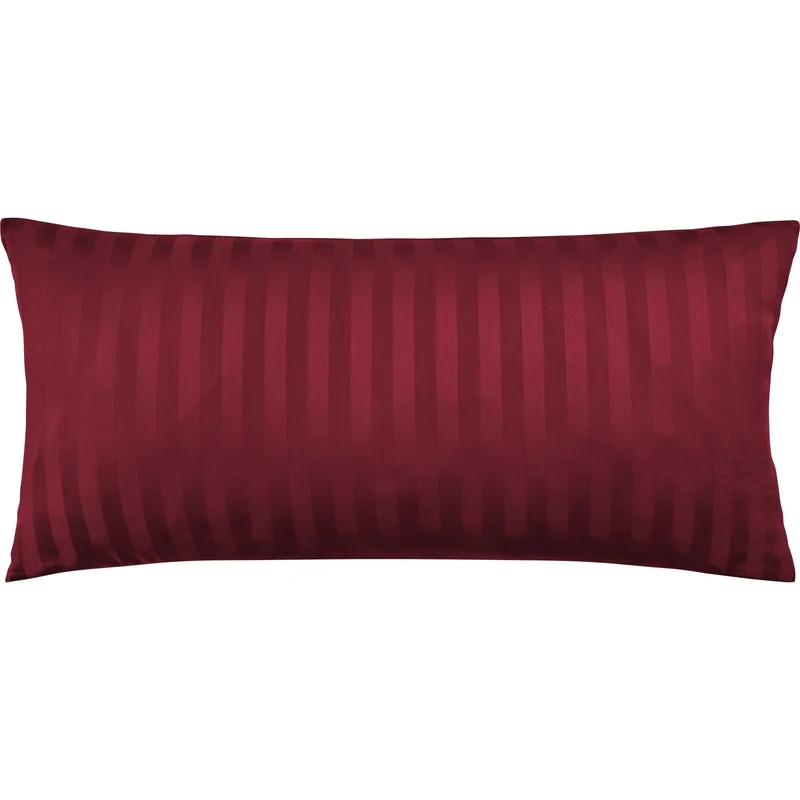 Mako Satin Kissenbezug Damast Streifen - Pure Label - Anthrazit - 40x40cm