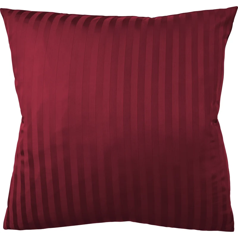 Mako Satin Kissenbezug Damast Streifen - Pure Label - Anthrazit - 40x40cm
