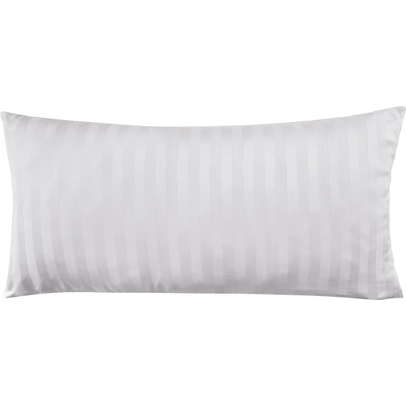 Mako Satin Kissenbezug Damast Streifen - Pure Label - Anthrazit - 40x40cm
