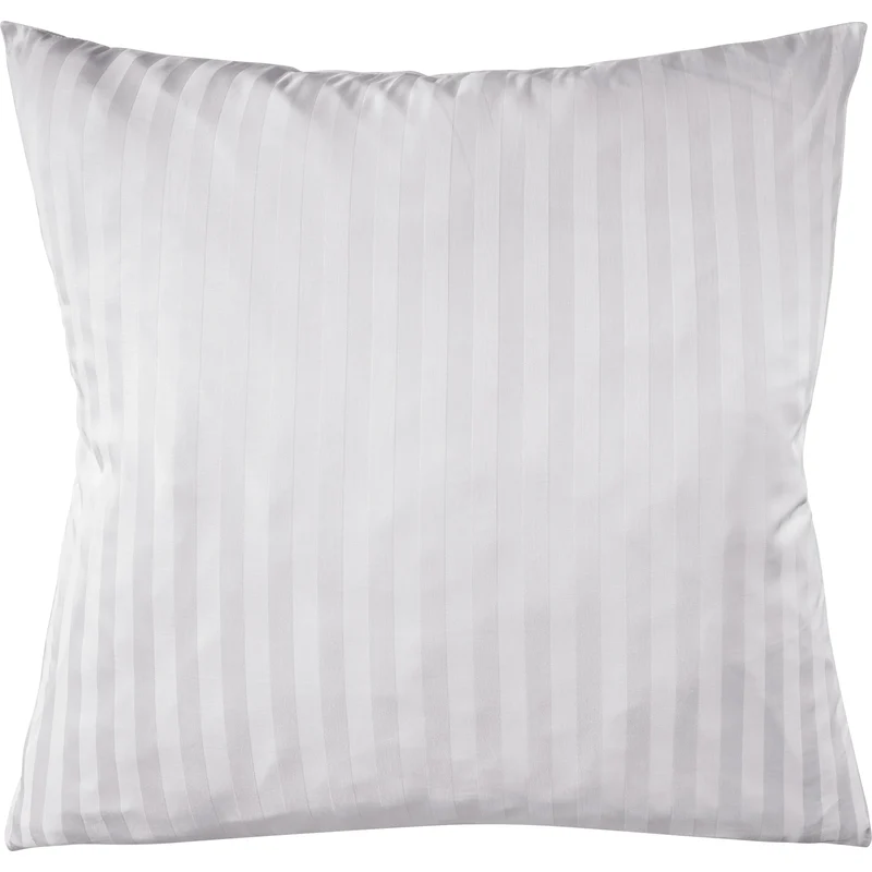 Mako Satin Kissenbezug Damast Streifen - Pure Label - Anthrazit - 40x40cm