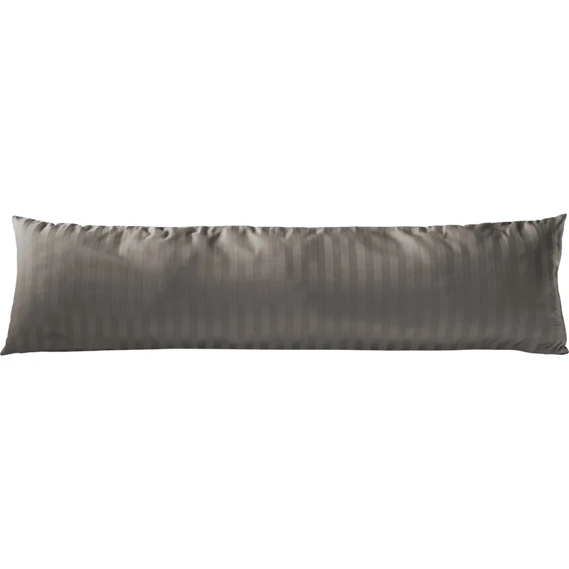 Mako Satin Kissenbezug Damast Streifen - Pure Label - Anthrazit - 40x40cm