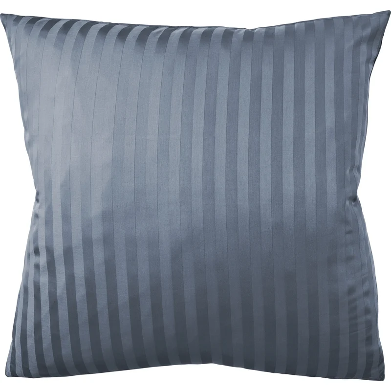Mako Satin Kissenbezug Damast Streifen - Pure Label - Anthrazit - 40x40cm