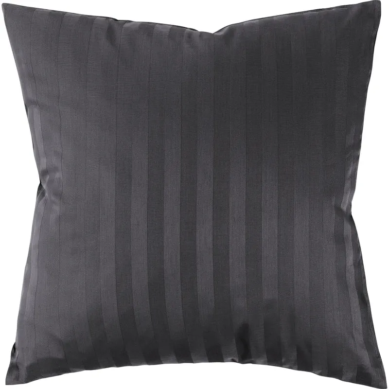 Mako Satin Kissenbezug Damast Streifen - Pure Label - Anthrazit - 40x40cm