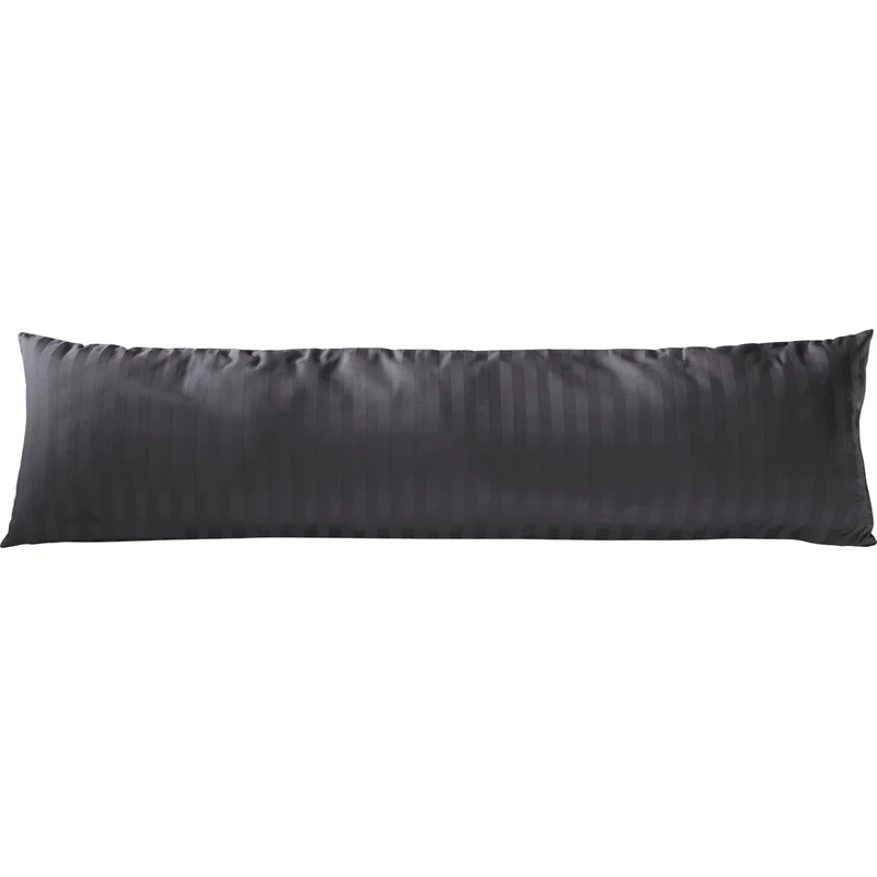 Mako Satin Kissenbezug Damast Streifen - Pure Label - Anthrazit - 40x40cm