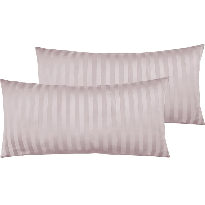 Mako Satin Kissenbezug Damast Streifen - Pure Label - Anthrazit - 40x40cm