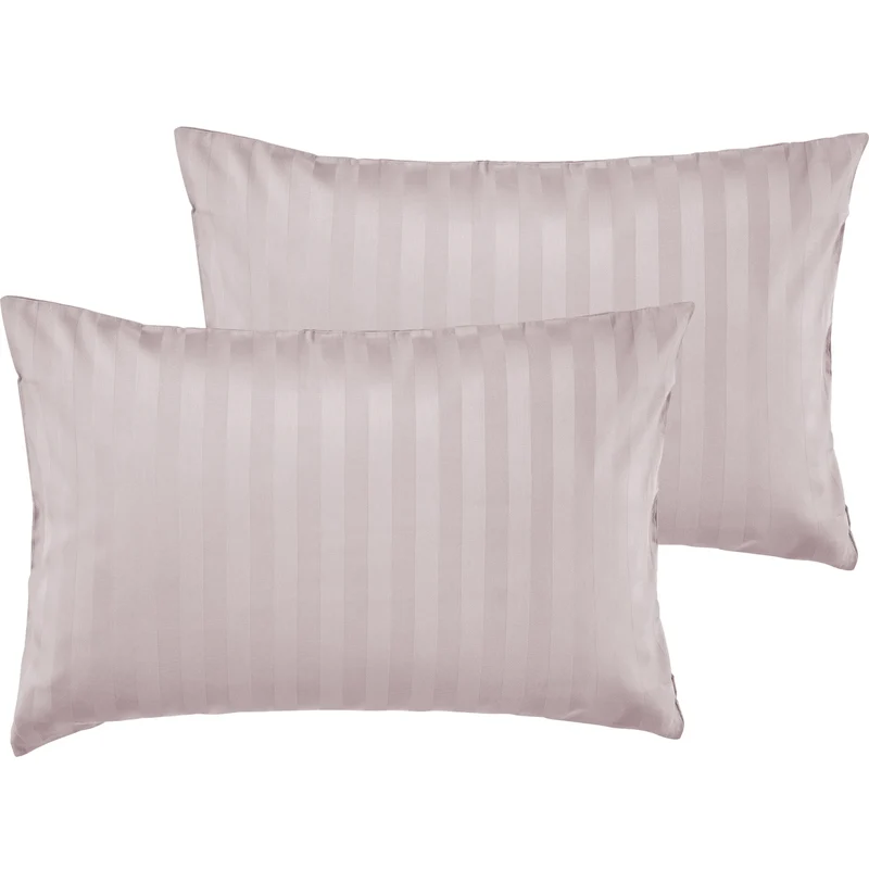 Mako Satin Kissenbezug Damast Streifen - Pure Label - Anthrazit - 40x40cm