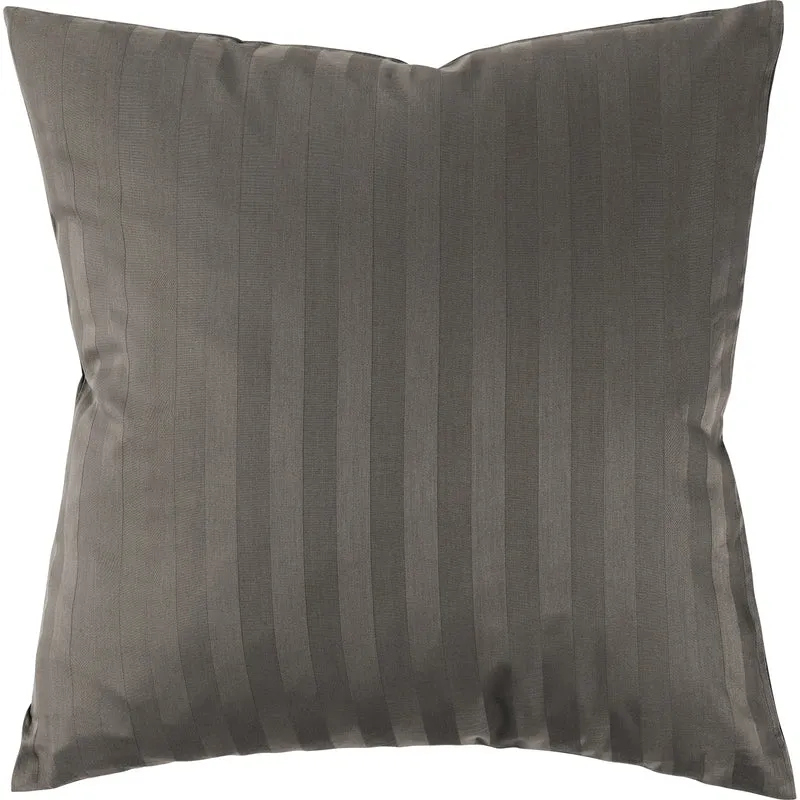 Mako Satin Kissenbezug Damast Streifen - Pure Label - Anthrazit - 40x40cm