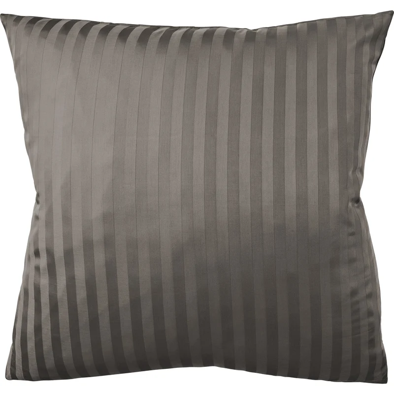 Mako Satin Kissenbezug Damast Streifen - Pure Label - Anthrazit - 40x40cm